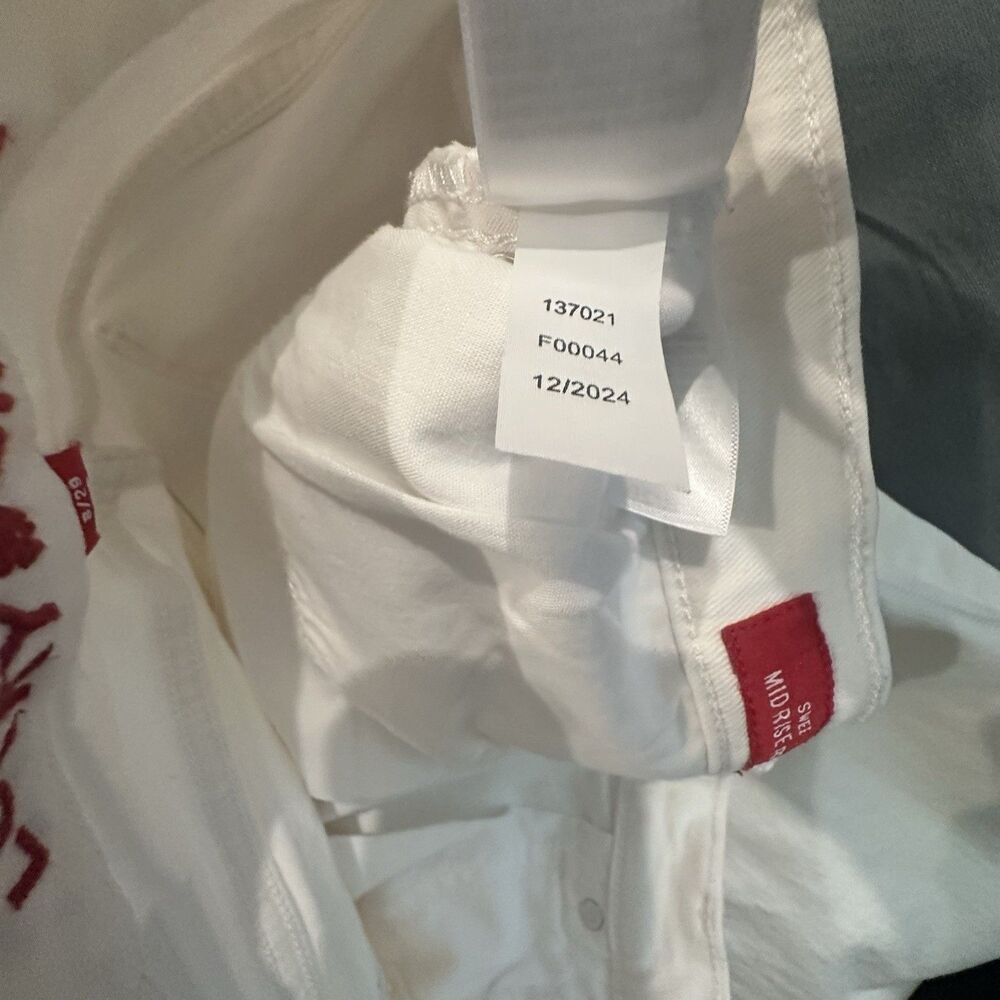 Lucky Brand Jeans Sweet Mid Rise Crop Straight Leg Stretch Womens 8x29 White - Picture 10 of 12